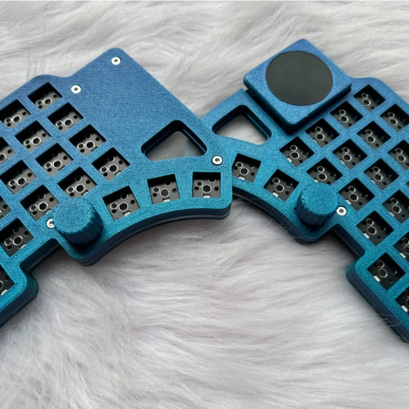Dilemma max split kit de teclado personalizado impressão fdm com fio rgb soldagem/swap quente teclados da mão esquerda e direita mx/choc switch