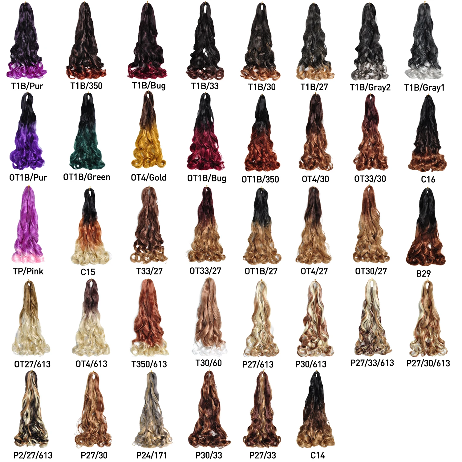French Curls Braiding Hair Extensions Synthetic Spanish Curl Hair Loose Wave Spiral Curl Braids High Temperature
