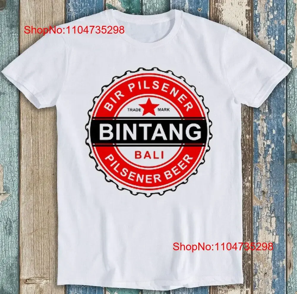 Bintang Pilsener cerveza Bali Meme camiseta divertida 692 vintage lavado streetwear homme Unisex versátil moda Casual ligeramente