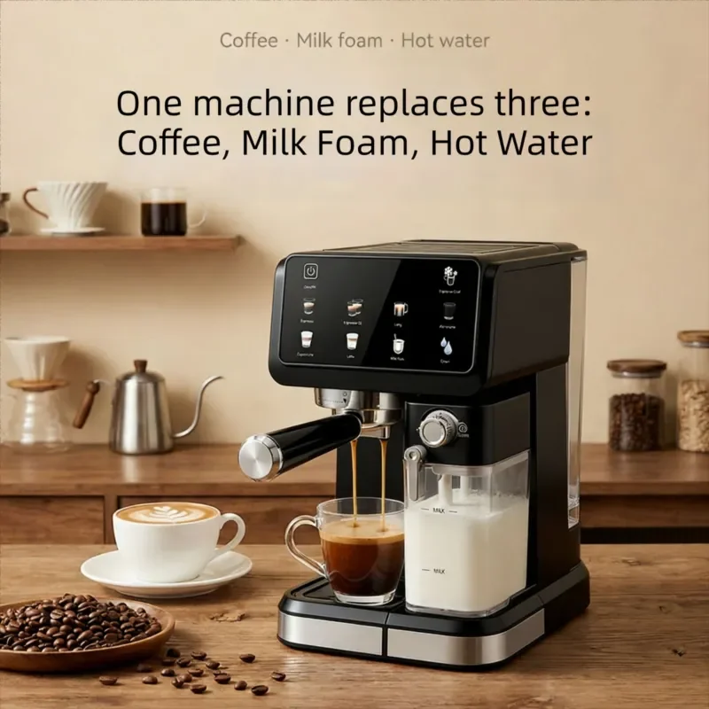 Coffee Machine Home Automatic Smart Color Screen Touch Milk Frother EU UK US Standard
