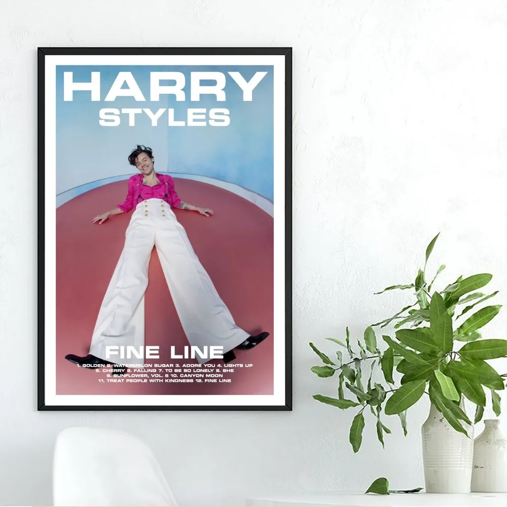 Famous Pop Singer H-Harris_Styles Poster No Framed Kraft Club Bar Paper Vintage Poster Wall Art Painting Bedroom Study Stickers