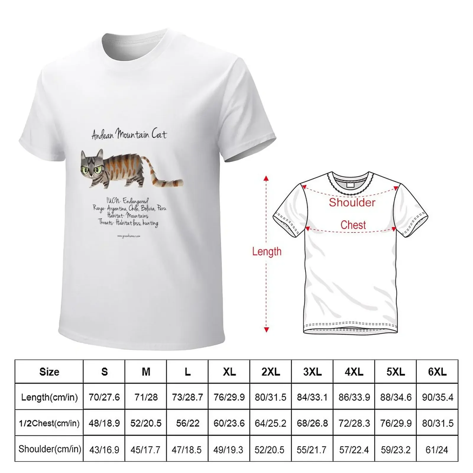 Andean Mountain Cat T-Shirt anime customs mens graphic t-shirts quick-drying korean fashion Men's t-shirts