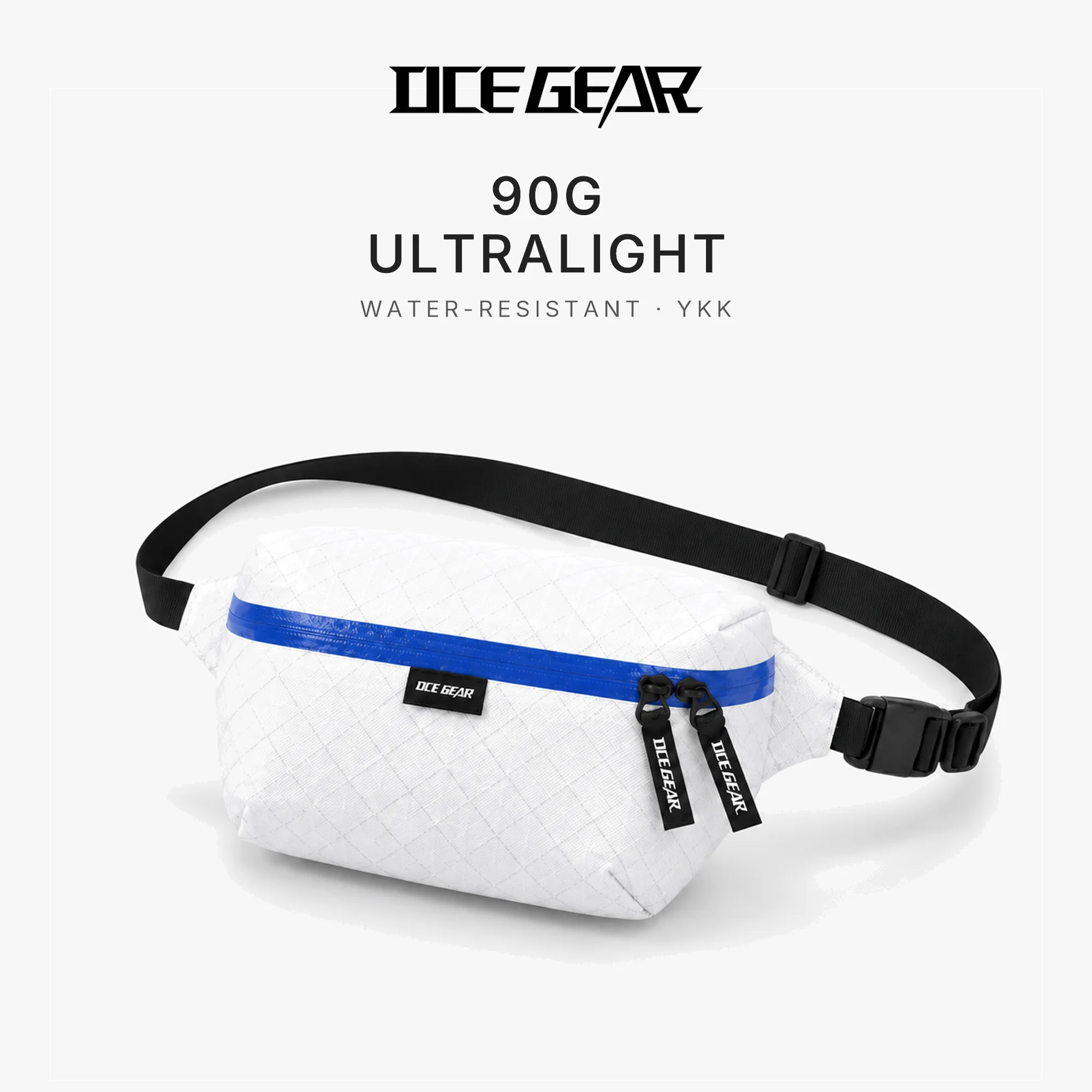 Ultra Lightweight Sling Bag 90g Outdoor Waist Pack Ultra 200X Fabric Waterproof Chest Bag Travel Crossbody Bag EDC Phone Pouch