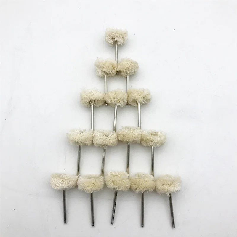 

10Pcs 2.35mm Dental Polishing Wheel Wool Cotton Polishing Brushes Polishers For Rotary Tools Jewelry Buffing Polishing Wheel