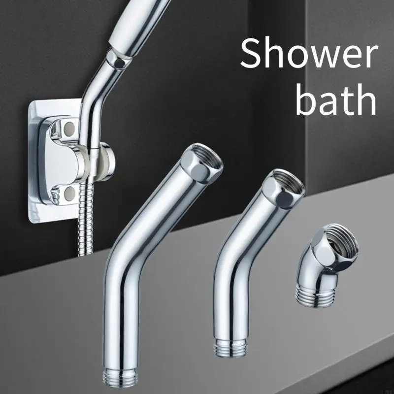 L9BE Practical Shower Head Elbow Adapter 45 Degree Male to Female Connectors Sturdy Stainless Steel Polished Chromes