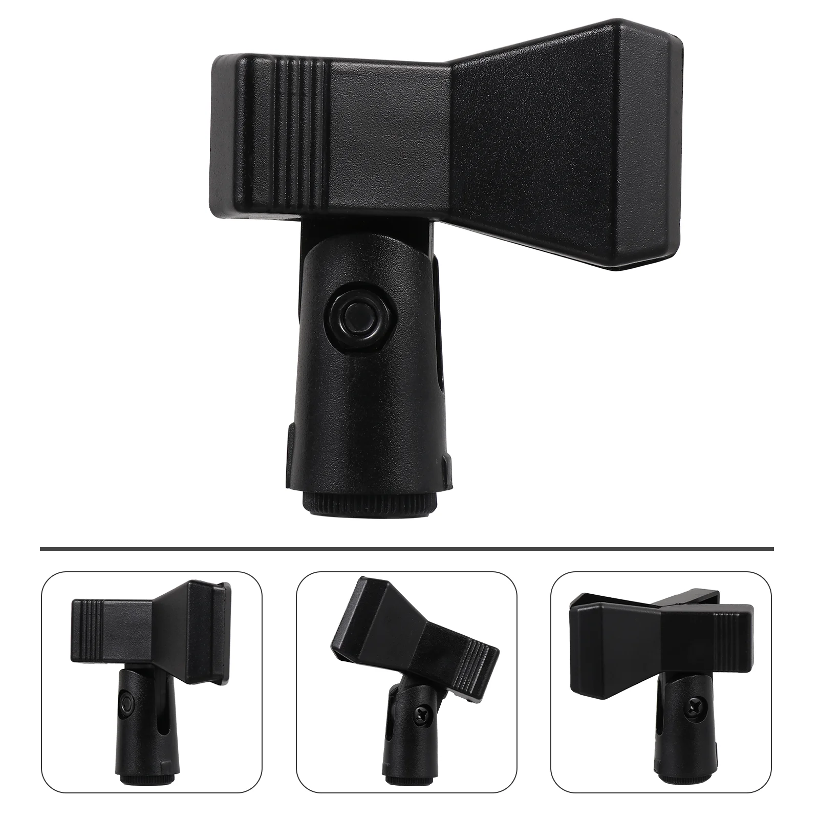 

3 PCS Microphone Clip Universal Holder Wireless Microphones with Adapter Handhold Spring-Clip