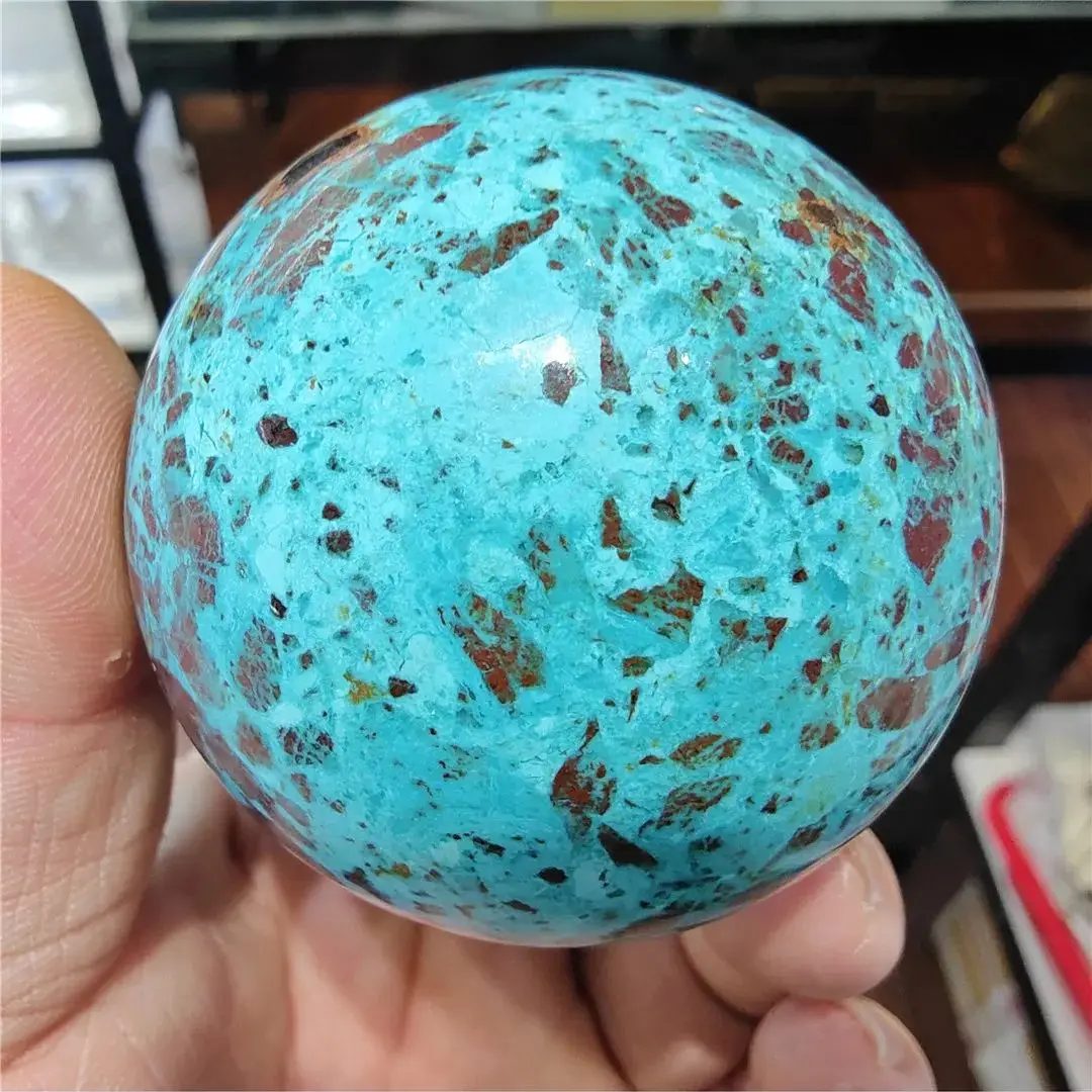 6-7cm Real Natural Peruvian Turquoise Mineral Ball Crystal Rocks Spheres Genuine Gemstone Precious Decor Expensive Stones 2025