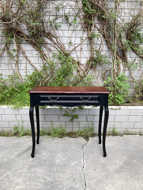 Foreign trade export American country black desk retro walnut
