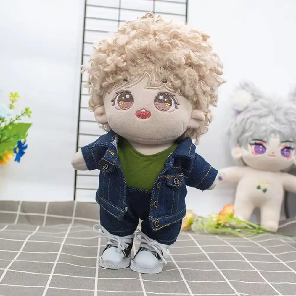 Fashion Casual Wears Cotton Doll Jeans Daily Outfit Dress Up Doll Jacket Pants Denim Clothes Suit Doll Coat Tops Kids Toys