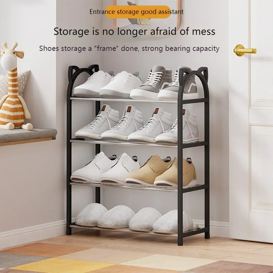 4 layer 56*47*19cm Household storage rack Simple shoe cabinet Shoe storage rack Cat galvanized tube shoe rack