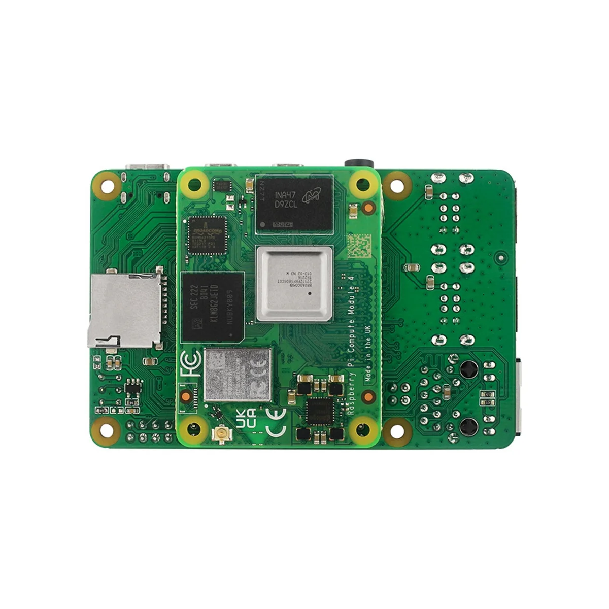 

N27R CM4 to PI4B Adapter Board for Raspberry Pie CM4 Module to 4B Adapter 4-Way USB2.0 RJ45 Ethernet Port Expansion Board