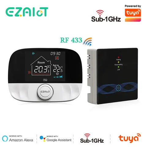 가스 보일러 물 난방용 스마트 Tuya 온도 조절기 Wifi RF 무선 온도 컨트롤러는 Alexa Google 홈과 함께 작동합니다.