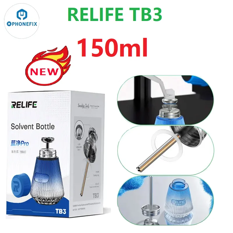 

RELIFE TB3 150ml Lanjing Pro Solvent Bottle Professional Solvent Dispenser for Mobile Phone PCB Motherboard Clean Repair Tool