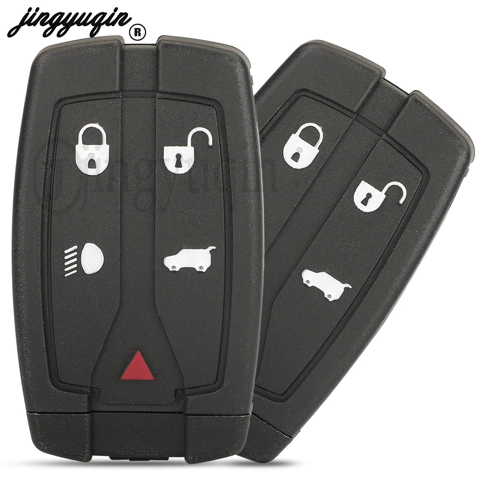 

jingyuqin 5 Buttons New remote car key shell case for LAND ROVER FREELANDER auto smart key fob Uncut blade Replacement