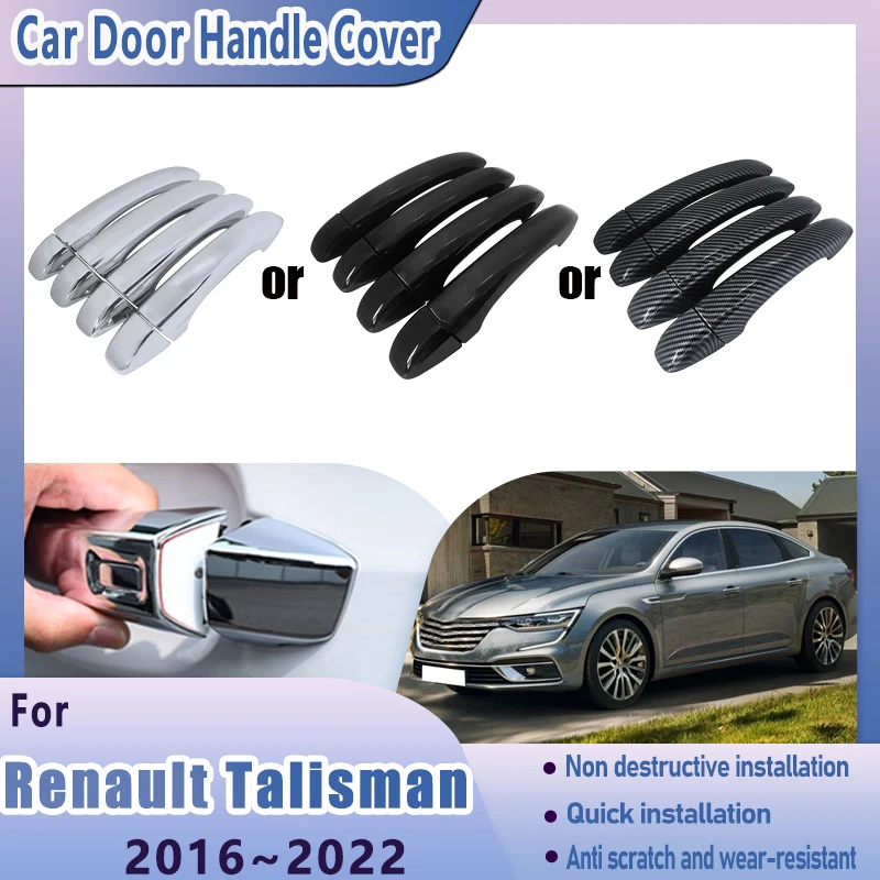 

For Renault Talisman Samsung SM6 2016~2021 2022 Car Door Handle Cover Exterior Anti-scratch Handles Trim Stickers Accessories