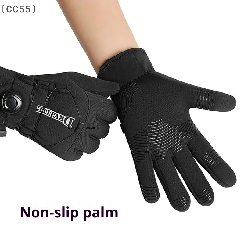 [CC55」 قفازات الشتاء الدافئة للرجال والنساء سميكة يندبروف ومقاوم للماء الرياضة لمس التزلج قفازات ركوب الدراجات #5