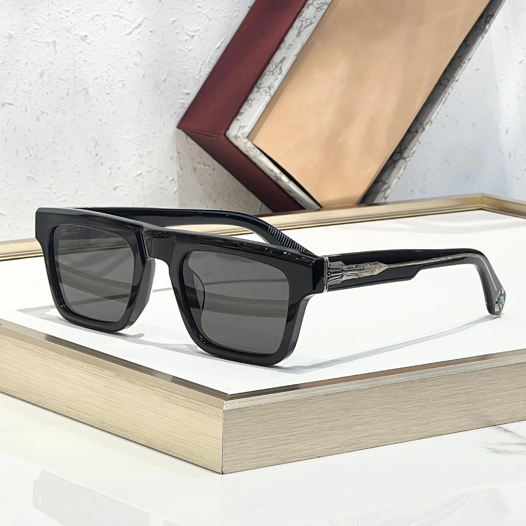 JMM LARAMIE Square Woman Sunglasses Acetate Fashion Trendy lunette de soleil homme Chic Haute Design Men's Sunglasses