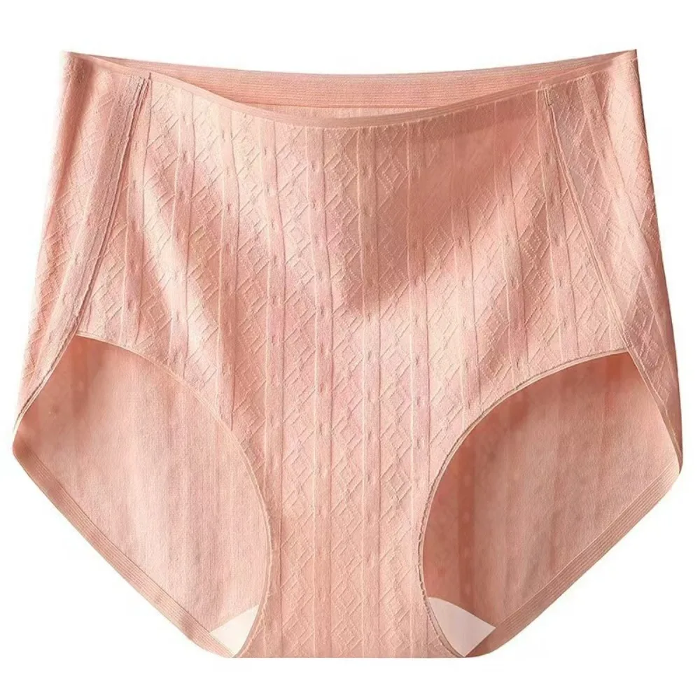 

Cotton Crotch Thin Cotton Panties Large Size Breathable High Waist Briefs Underpants Solid Color Seamless Panties Lady