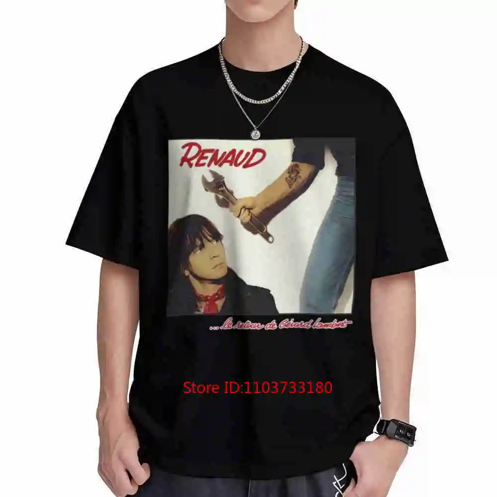 French Singer Renaud Sechan Short Sleeve Tee 100% Cotton T-Shirt