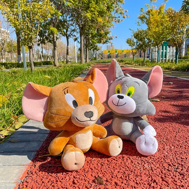 

Large Size Anime Tom and Jerry Plush Toy Cartoon Movie Figures Cat Mouse Cute Plushies Stuffed Animal Doll Toys for Kids Gift