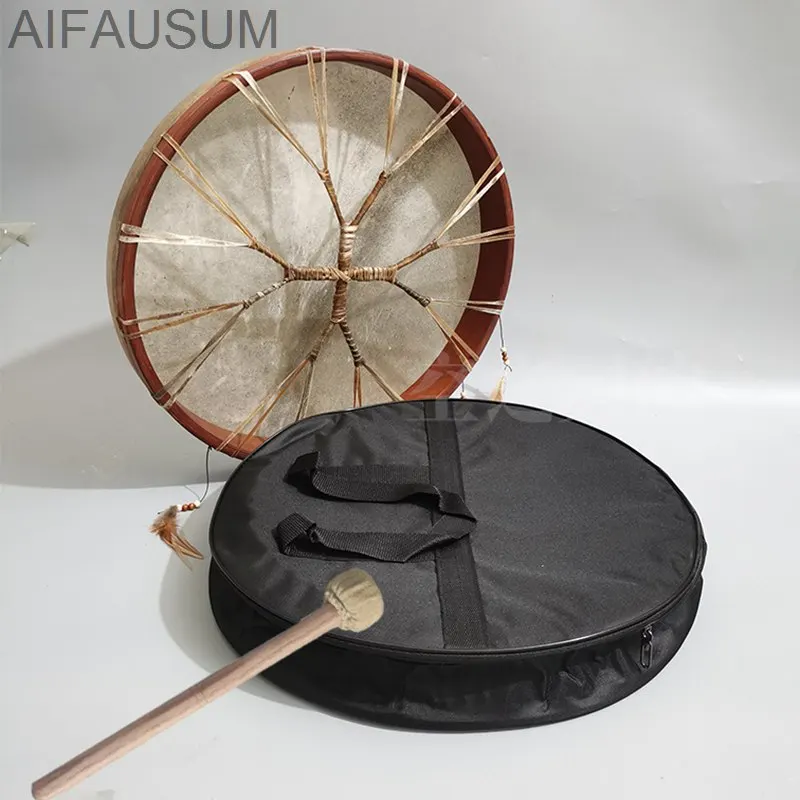 50cm 20inch Shaman drum Natural goatskin Frame Drum Handmade tambourine and drum bag Healing meditation