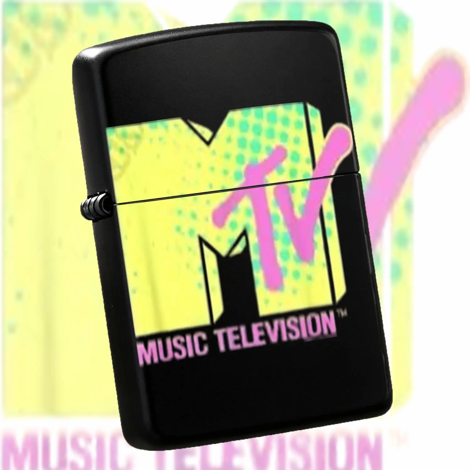 Retro Mtvtelevision Themed Portable Lighter, Stylish Trendy Daily Tool For Lighting Scented Candles, Camping Bonfires, Incense Sticks, Mosquito Coils, Versatile Practical Nice Gift Forlovers, Delicate Printed Durable Ac A Humorous And Inter