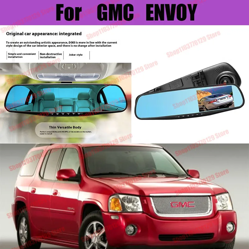 For GMC ENVOY High definition dual lens driving recorder with front and rear dual recording reverse images Car dvr