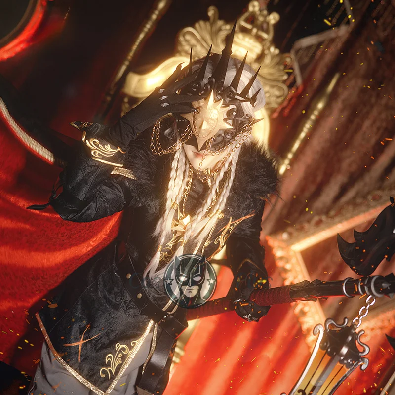 

Игра Ithaqua Косплей Костюм Identity V Плащ Вышивка Униформа Маска Парик для Хэллоуина Рождественская вечеринка Маскарад Аниме Одежда