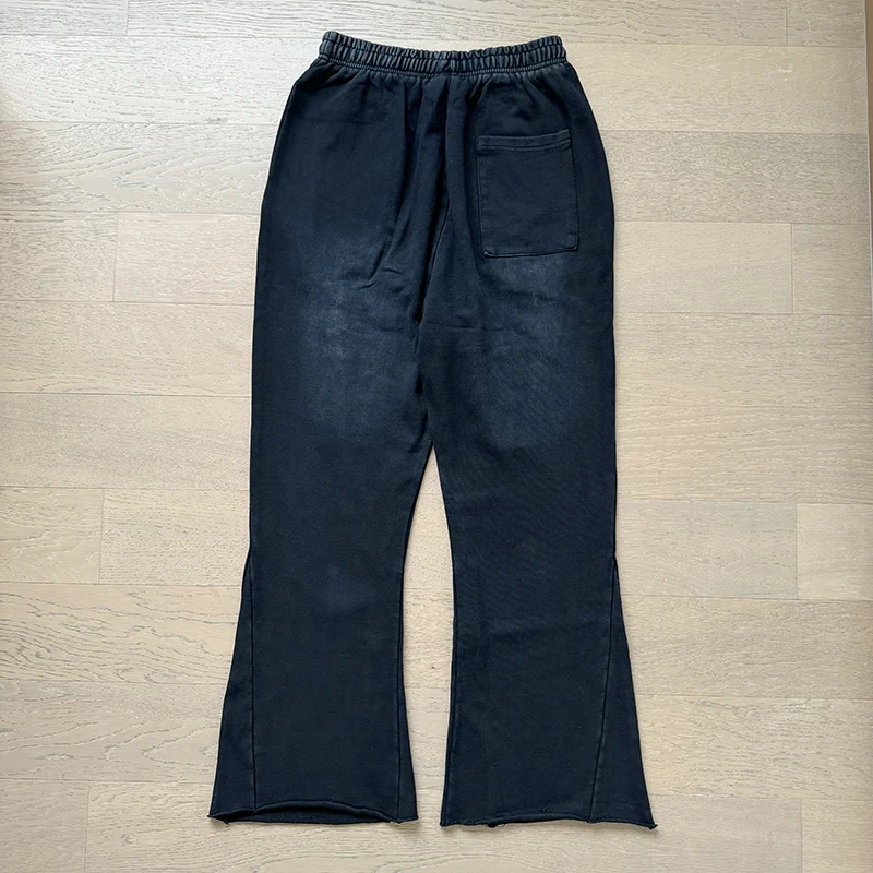 طقم كنزة بغطاء رأس مغسولة من Hellstar ، لهب عتيق ، أسود