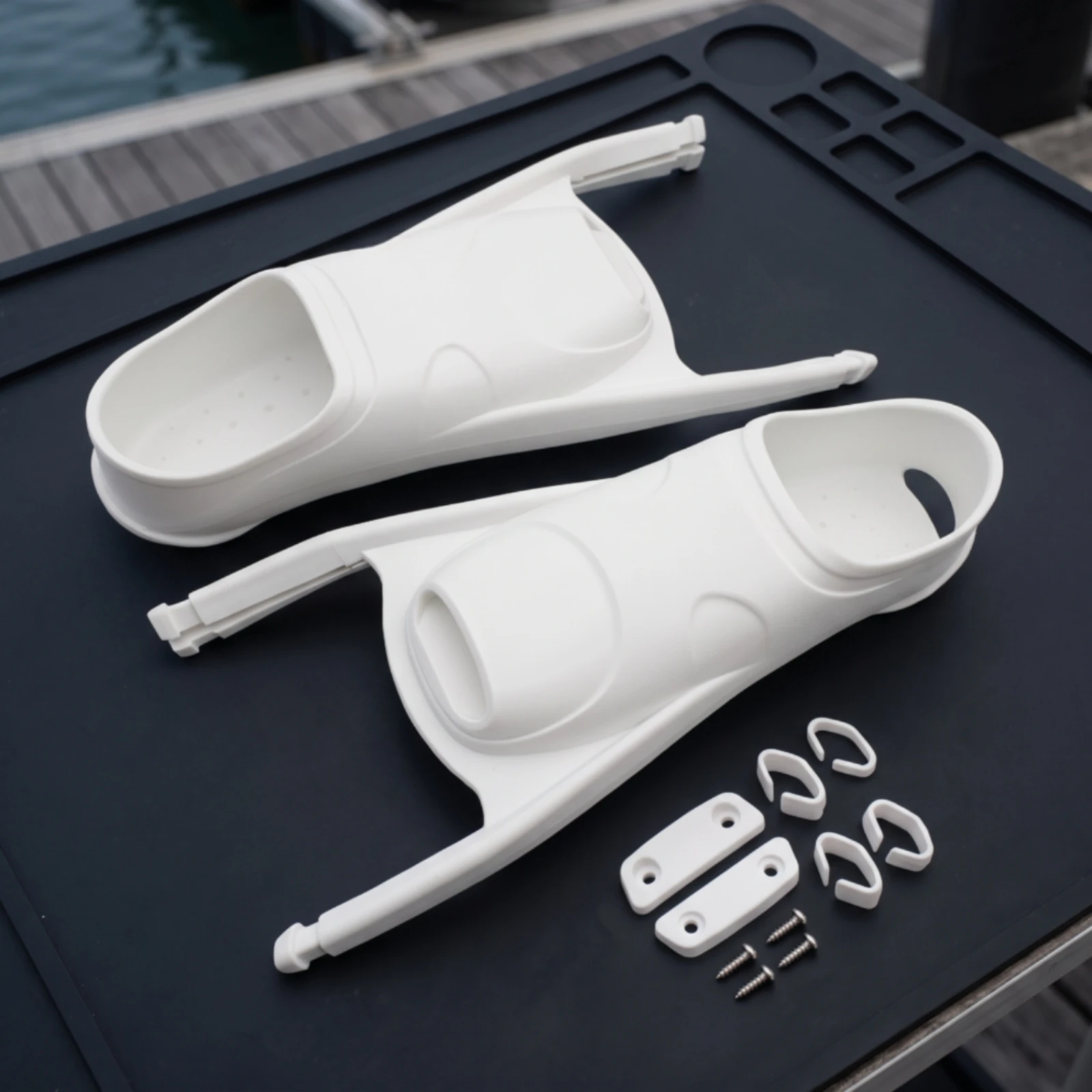 Silicone Foot Pocket with Mounting Hardware Flexible Diving Fin Foot Pocket Footwear Streamlined Lightweight for Freedivers