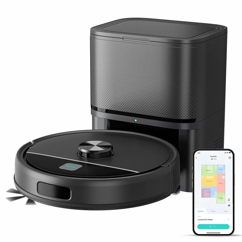 مكنسة كهربائية روبوتية ذاتية التفريغ محطة التخلص التلقائي على مزبلة الملاحة الذكية مكانس كهربائية للكنس والتطهير #1