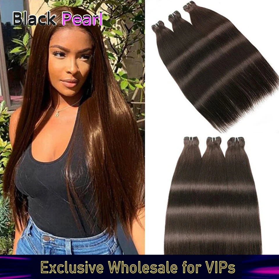 

Peruvian Straight Hair Bundles 1/3 PCS Remy Human Hair Weave Natural Brown Color Extensions Tape in Virgin Hair Bundles