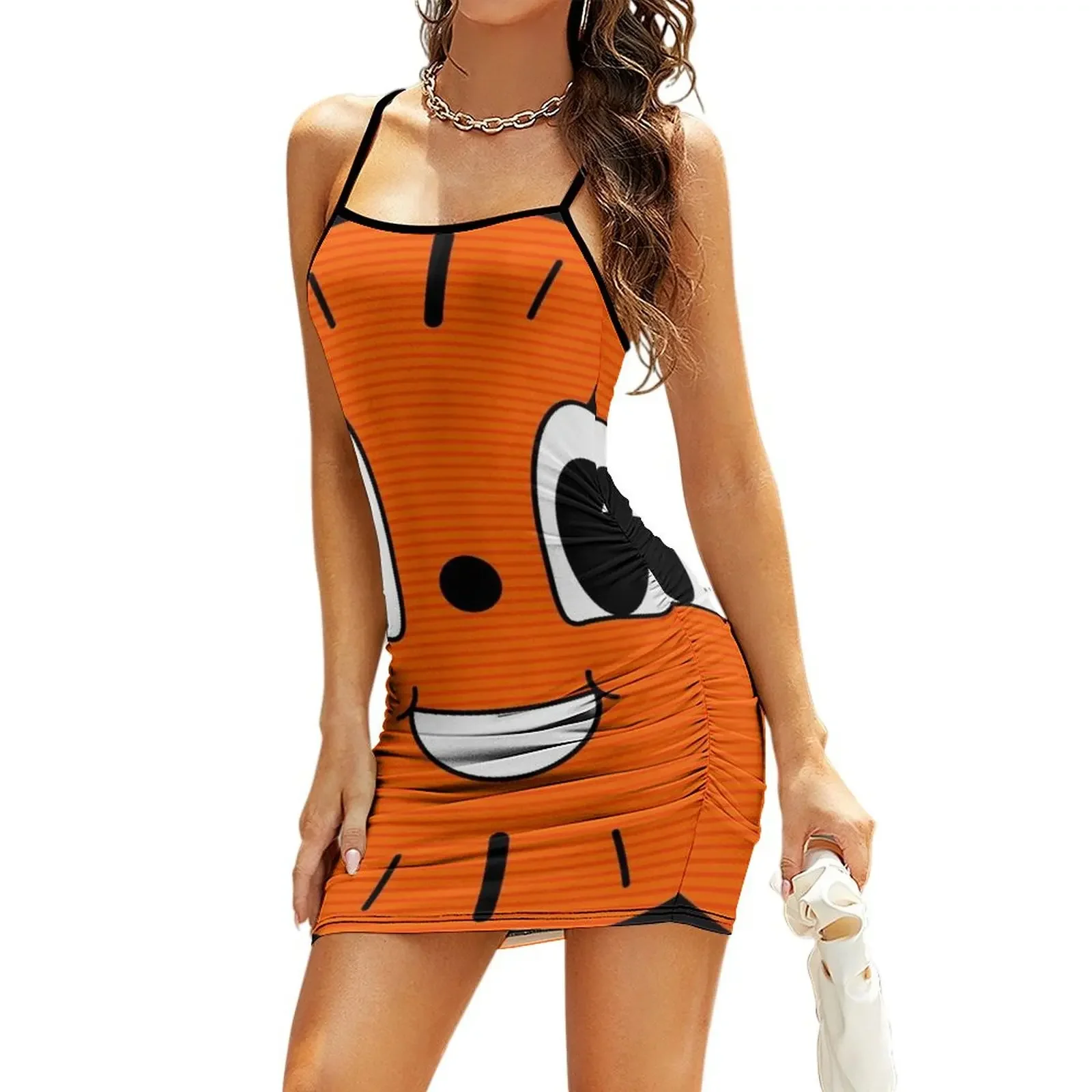 

Miss MINUTES Smile - Orange Screen Effect (Multiverse cartoon evil) Sling Dress luxury evening dresses 2025 Womens dresses Dress