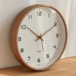 Nordic Wooden Wall Clocks Japanese Wall Decoration Mute Modern Minimalist Mute Clock Wall  Hanging Living Room Wood Wall Watch