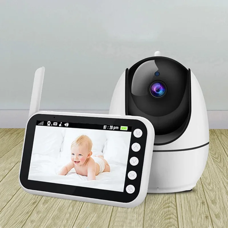 

4.5 inch Baby Monitor with Camera Electronic Record Nanny Wireless Color Surveillance Lullaby 2 Way Talk Temperature Monitoring