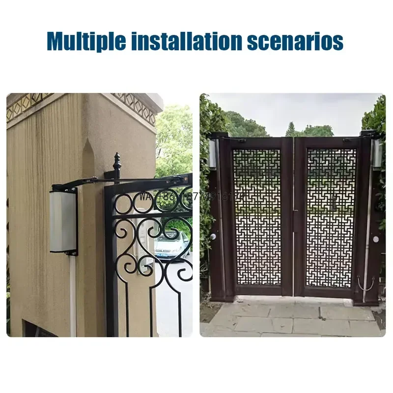 wmwmnu IP65 Waterproof 24V Automatic Swing Door Opener - Side-Mounted Actuator for Community/Apartment Access Control (90°