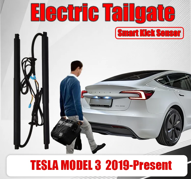 Electric Tailgate Upgrade Kit For TESLA MODEL 3  2019-Present Power Lift Support Rods Auto Trunk Boot Lid Power Liftgate Modi