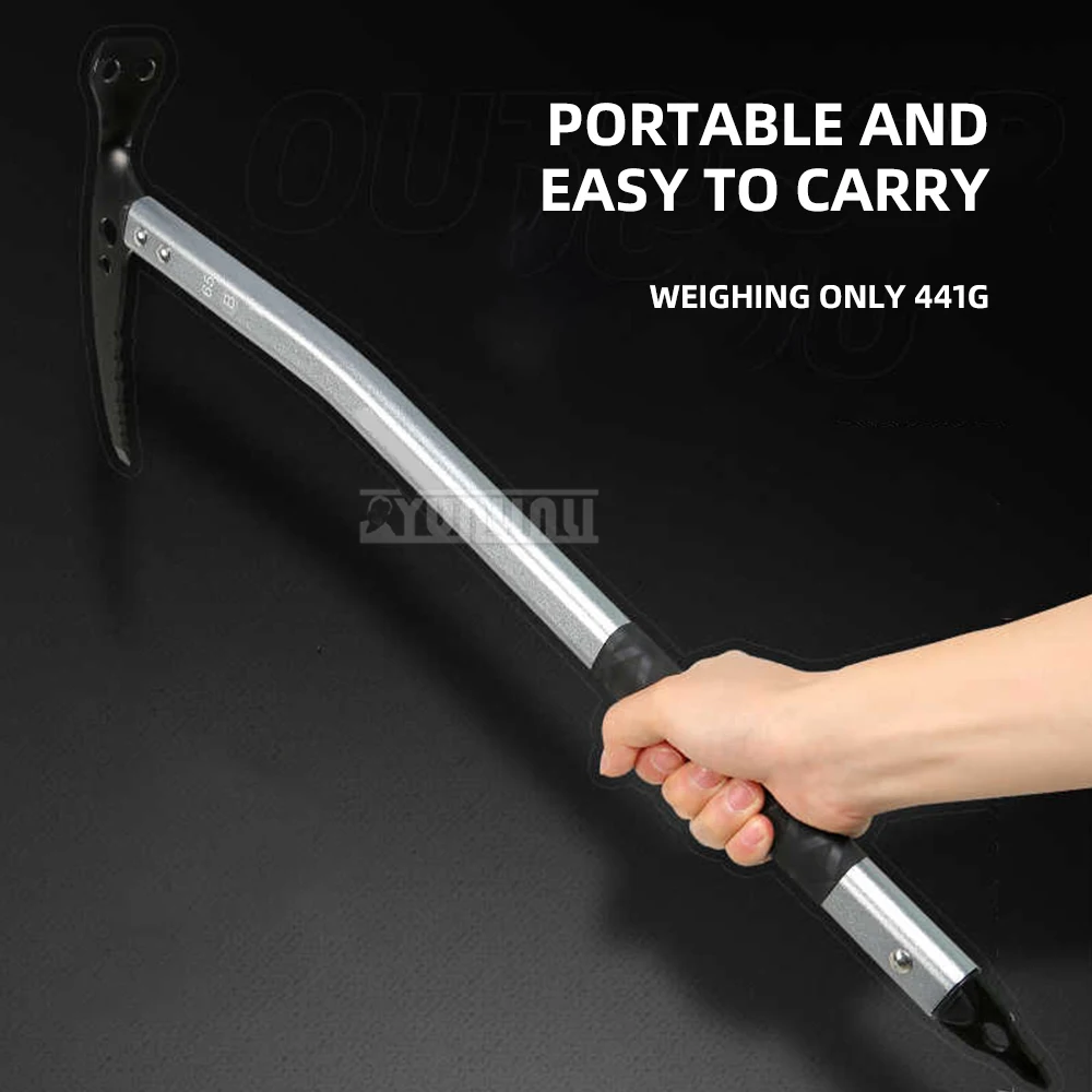 Mountaineering Ice Climbing Tool for Technical and Walking Use,Stainless Steel Ice Axe