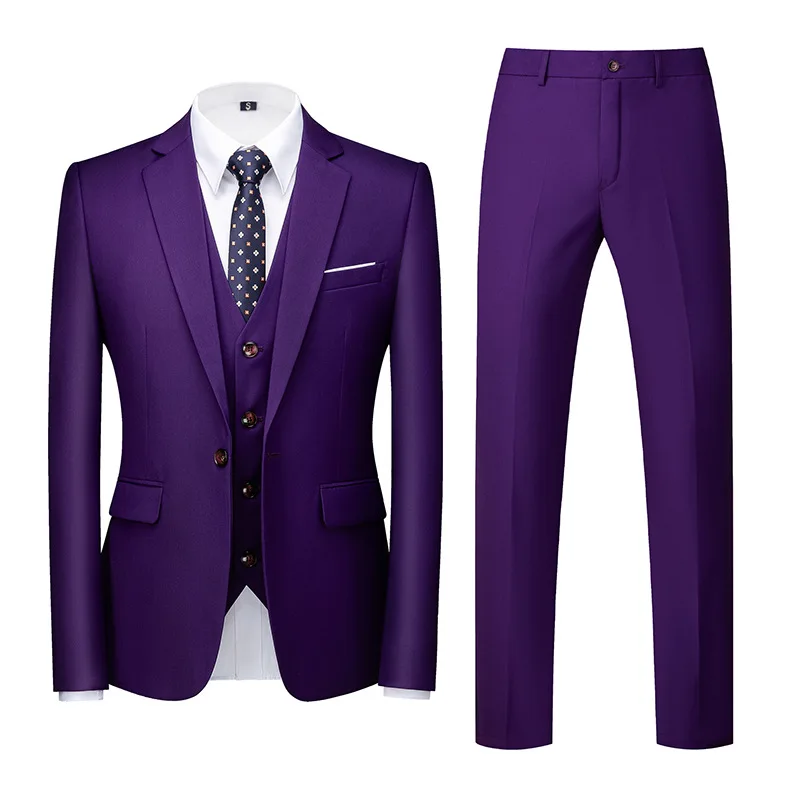 L083 traje de negocios de dos piezas para hombre, chaqueta informal, traje profesional para padrinos de boda, Primavera