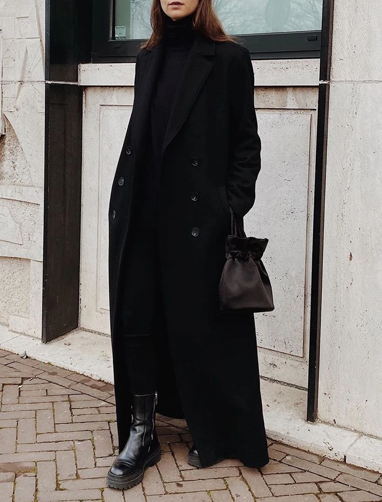 

Новое удлиненное зимнее пальто выше колена Хепберн, костюм Jaet, женская модная удлиненная ветровка Ele