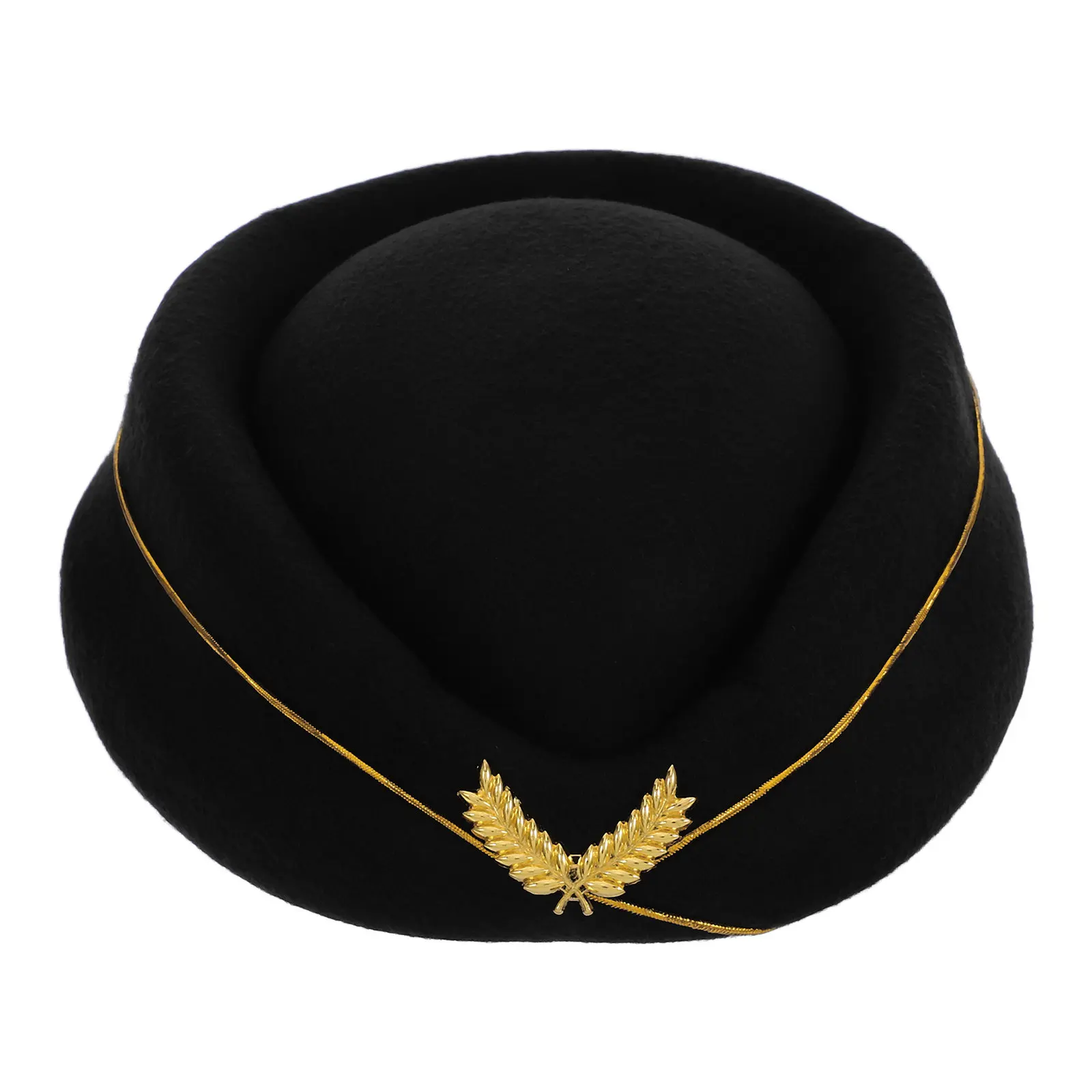 Stewardess Hat Cap Flight Attendant Costume Accessory Women Elegant Compact Ergonomic Design Cosplay Uniform Party Wedding Role