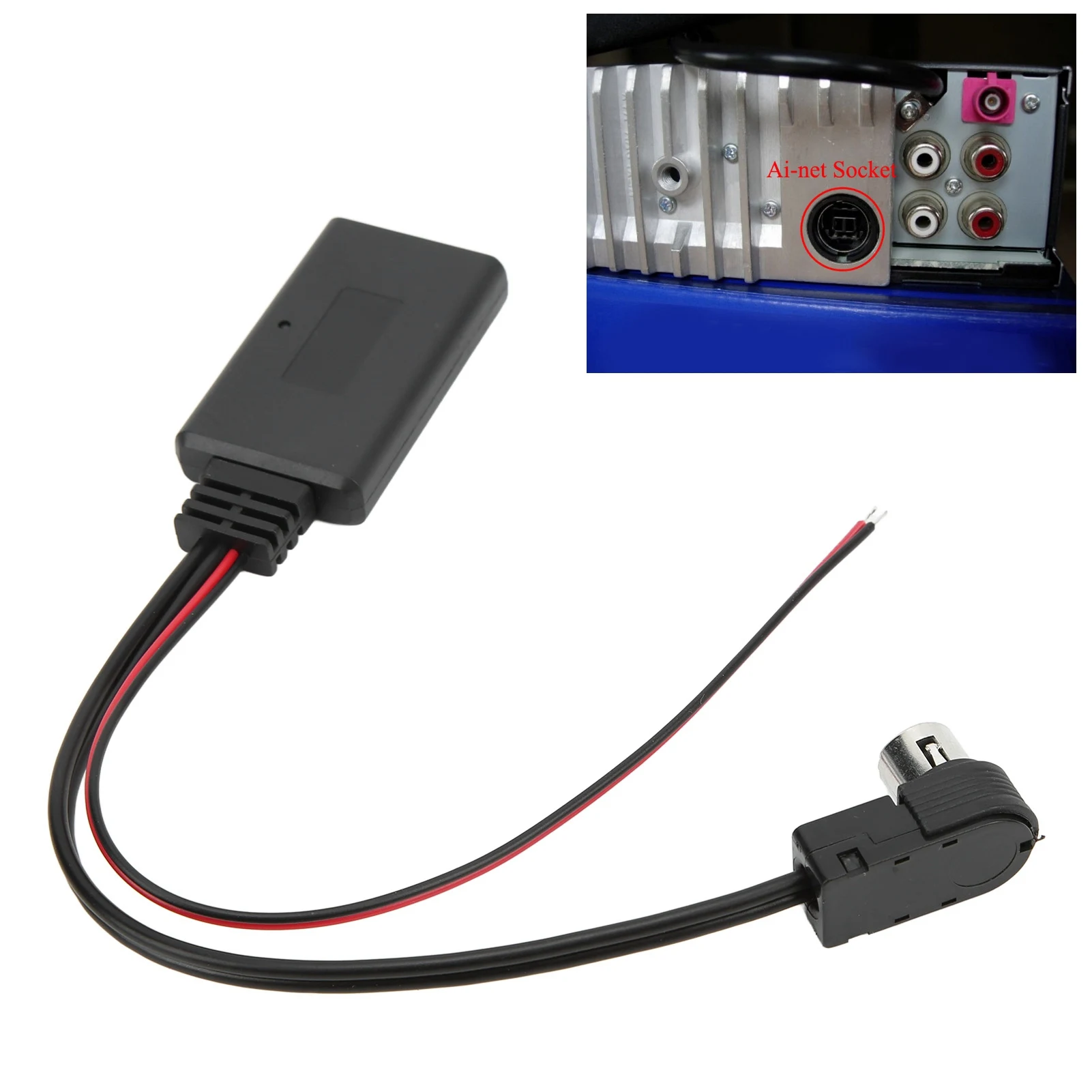 Audio Aux Adapter Cable ABS Anti Damage Bluetooth Module Aux Receiver Replacement for  KCA‑121B AI‑NET for Automotive