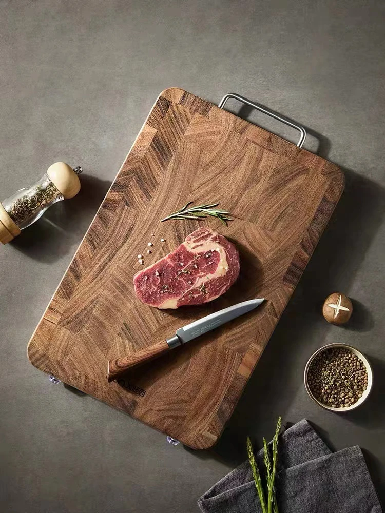 Разделочная доска из массива дерева, прочная врезная и шипованная технология, бытовая двусторонняя разделочная доска для бактериостата
