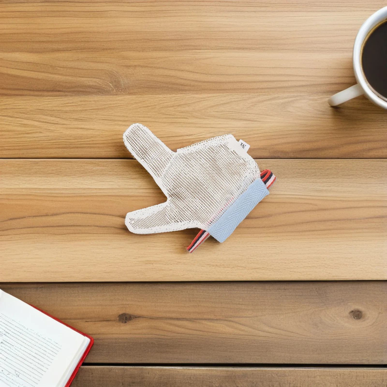 

1 Pair Baby Anti Thumb Sucking Mittens White Infant Finger Guard Double-Finger Design For Toddler Hand Mitts Breathable Stop