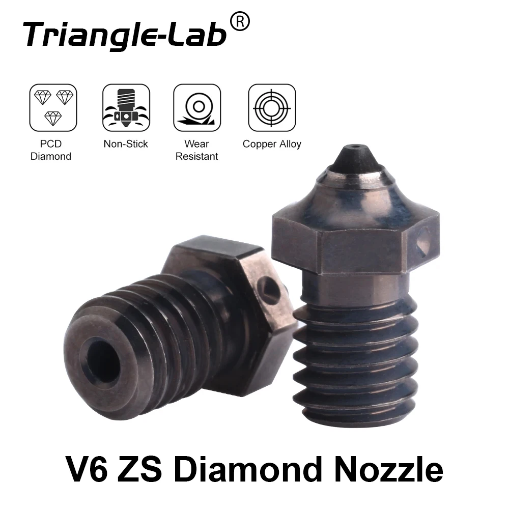 

Trianglelab V6 Diamond Nozzle Polycrystalline Diamond PCD Wear Resistant Compatible RAPIDO V6 Hotend TD6S CHC KIT 3d Printer