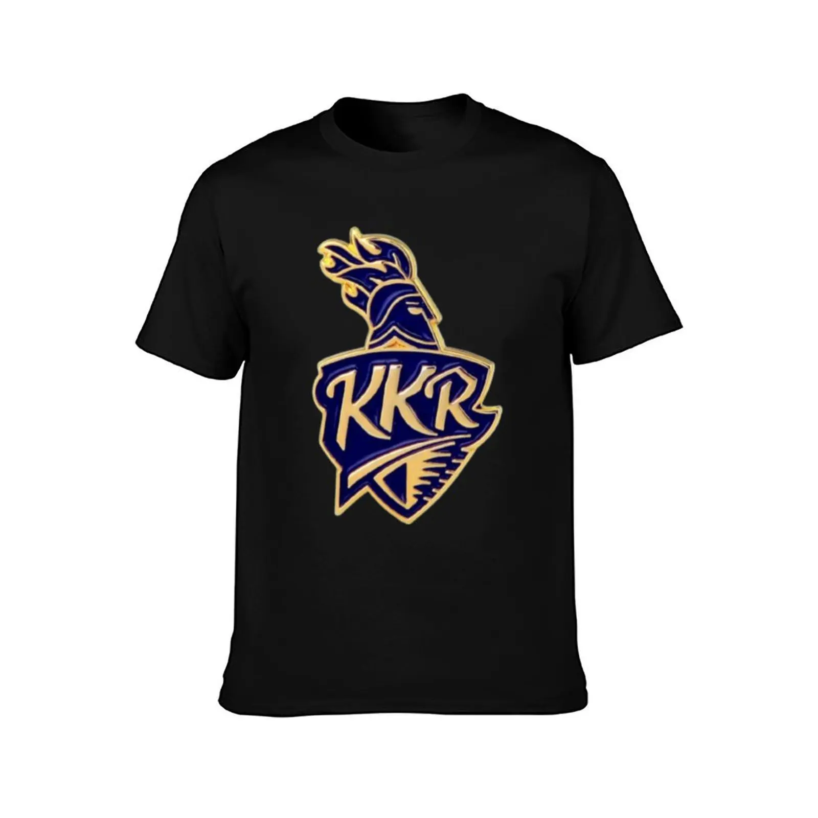 تي شيرت KKR CrICKET TEAM تي شيرت رجالي من القطن الثقيل تي شيرت قطني عالي الجودة