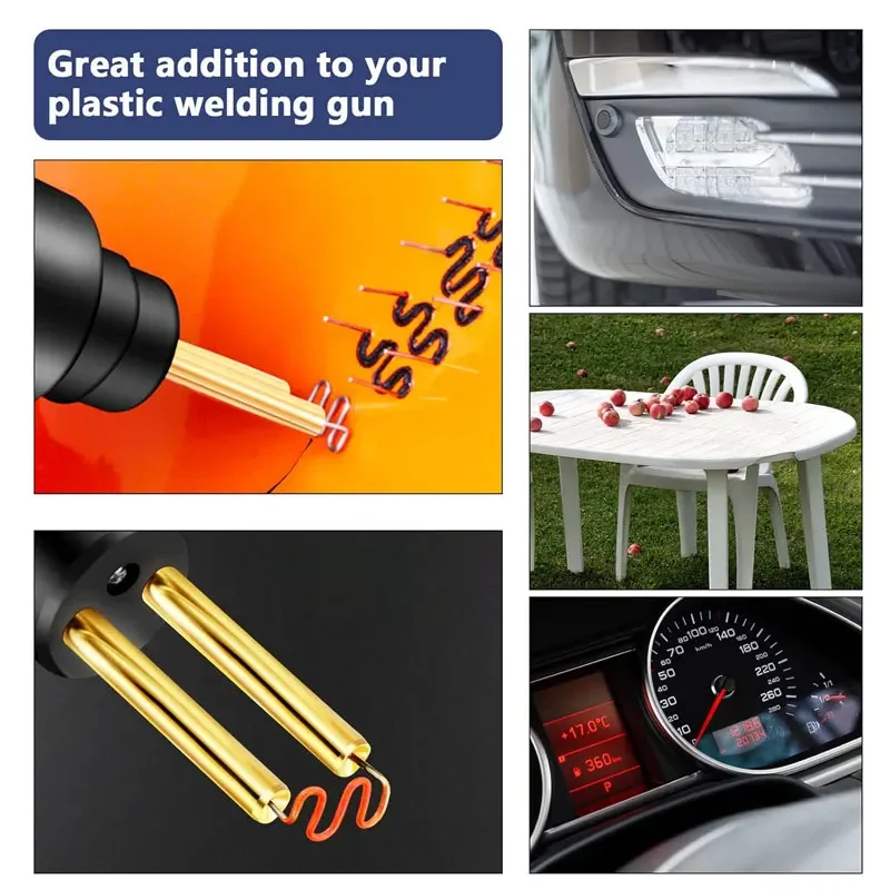 500 pçs/saco grampos quentes pára-choques reparação fio de soldagem para máquina de reparo pára-choques do carro painéis suportes da lâmpada plásticos 0.8/0.6mm