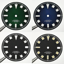 Nh35 29mm Blue Black Green Watch Dial Green Luminous Watch Faces for NH35 4R35 Movement Replacement Parts