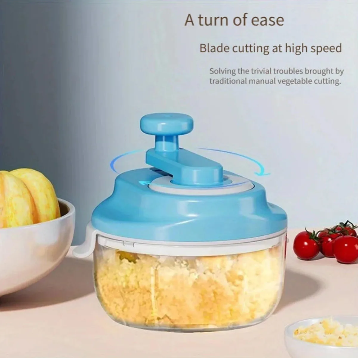 Hand Cranked Garlic Pestle Manual Garlic Puree Machine Household Garlic Press Detachable Cover Handle Meat Grinder Kitchen Tool