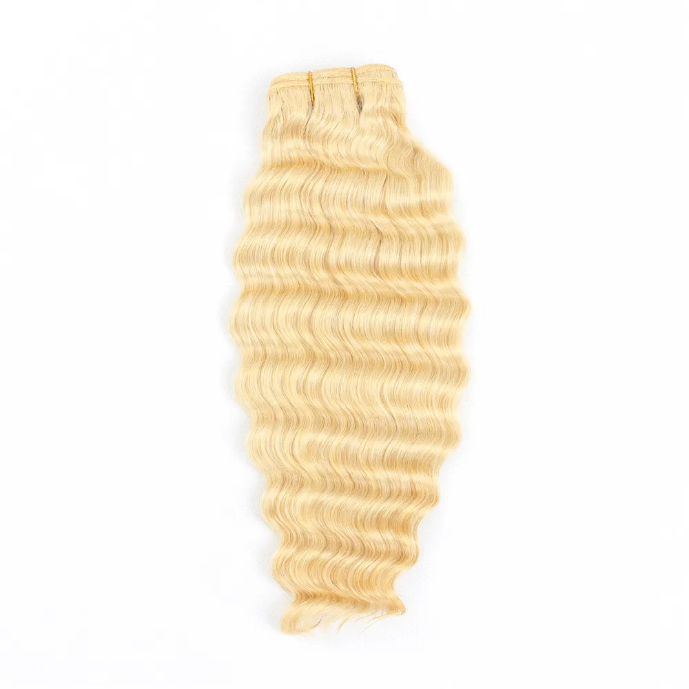 613 Blonde Deep Wave Human Hair Bundles Brazilian Hair Weave Bundles Extensions 1/3 Bundles 613 Blonde Hair for Women